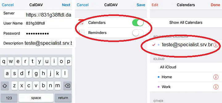 Conf de CalDav no iOS – Parte 2 Conf de CalDav no iOS – Parte 2