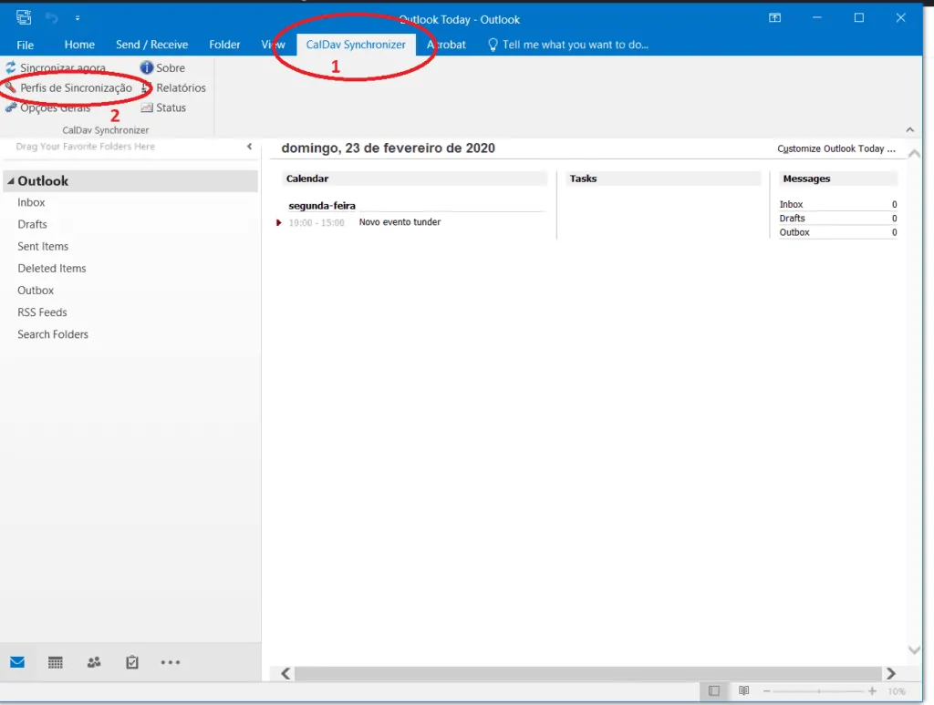 Conf de CalDav no Outlook – Parte 1 Conf de CalDav no Outlook – Parte 1