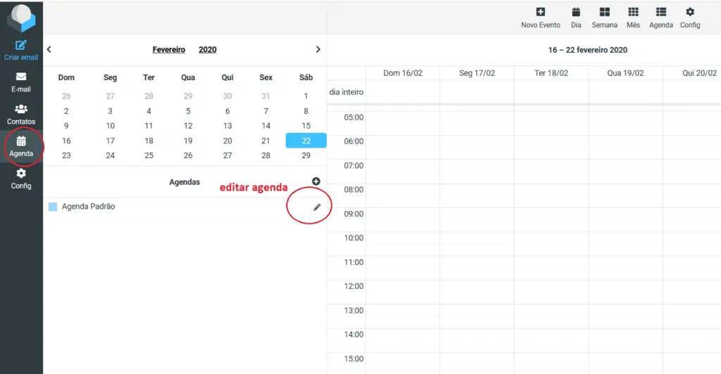 Conf de CalDav no Webmail – Parte 1 Conf de CalDav no Webmail – Parte 1